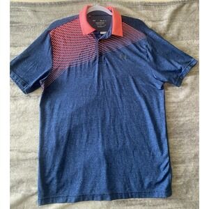 Under Armour Short Sleeve The Playoff Polo Shirt Men's M  Blue/Pink